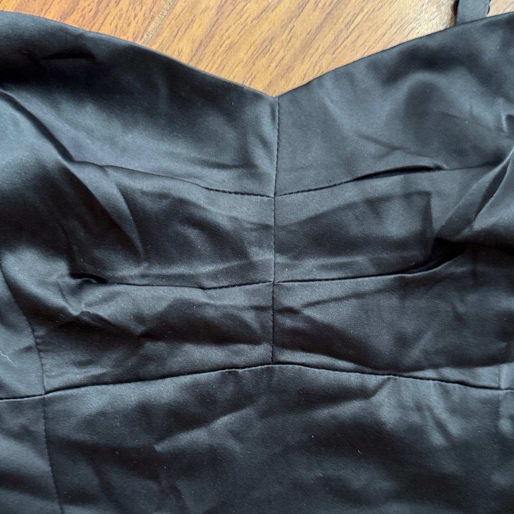 Signature by Shoedazzle Silky Black Satin Dress size Small - Picture 5 of 6